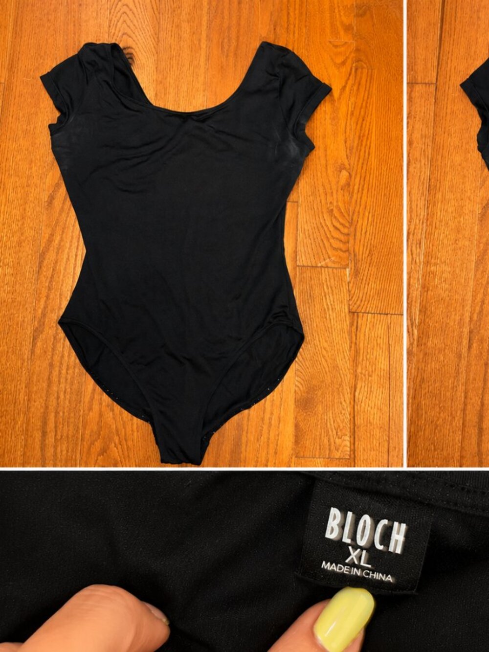 Bloch Black Cap Sleeve Leotard